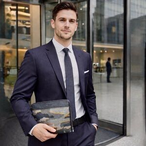 Coach Black and Gray Camouflage Tech Case